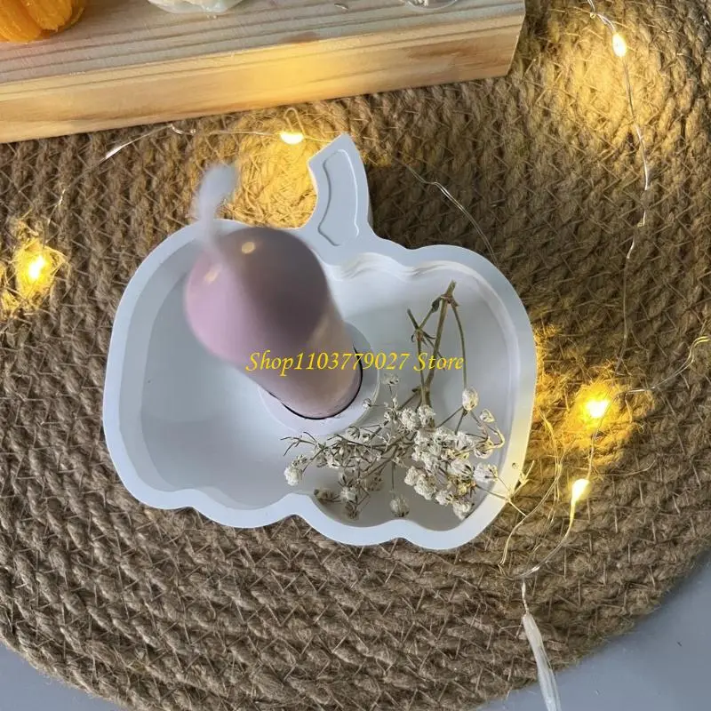 C4DF Pumpkin Silicone Candlestick Molds for Candle Holder Gypsum Decoration