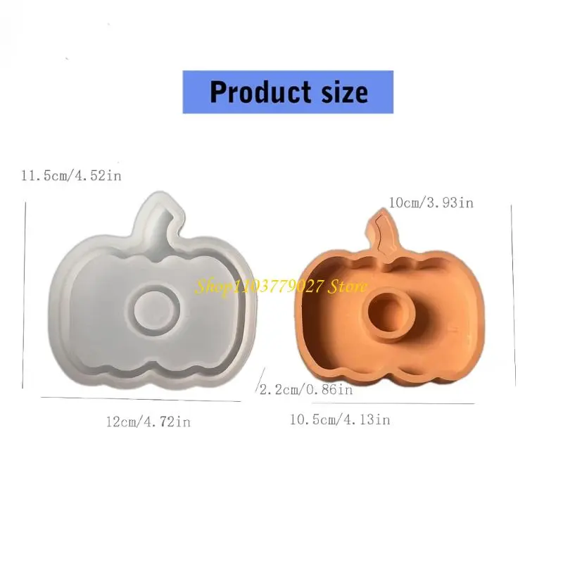 C4DF Pumpkin Silicone Candlestick Molds for Candle Holder Gypsum Decoration
