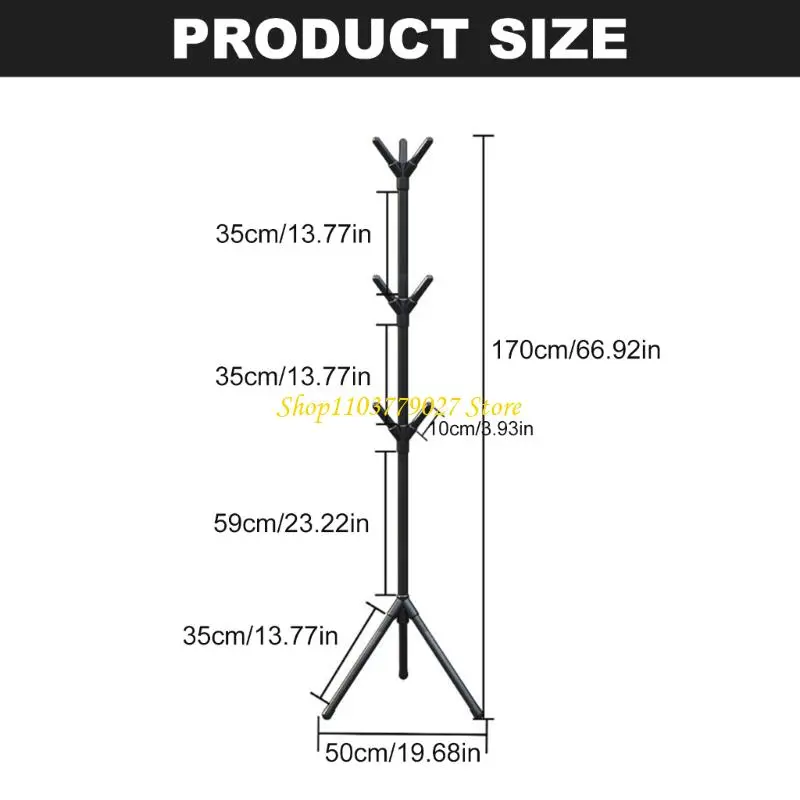 C4DF Modern Floor Standing Coat Rack Clothing Rack Modular Designs Bedroom Homes Decors