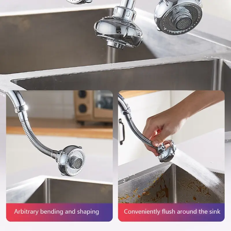 Y1UB Faucet Sprayer Attachment Kitchen Sink Sprayer for Head Replacement Plated Non-Splash Water Saving Tap Aerator 4