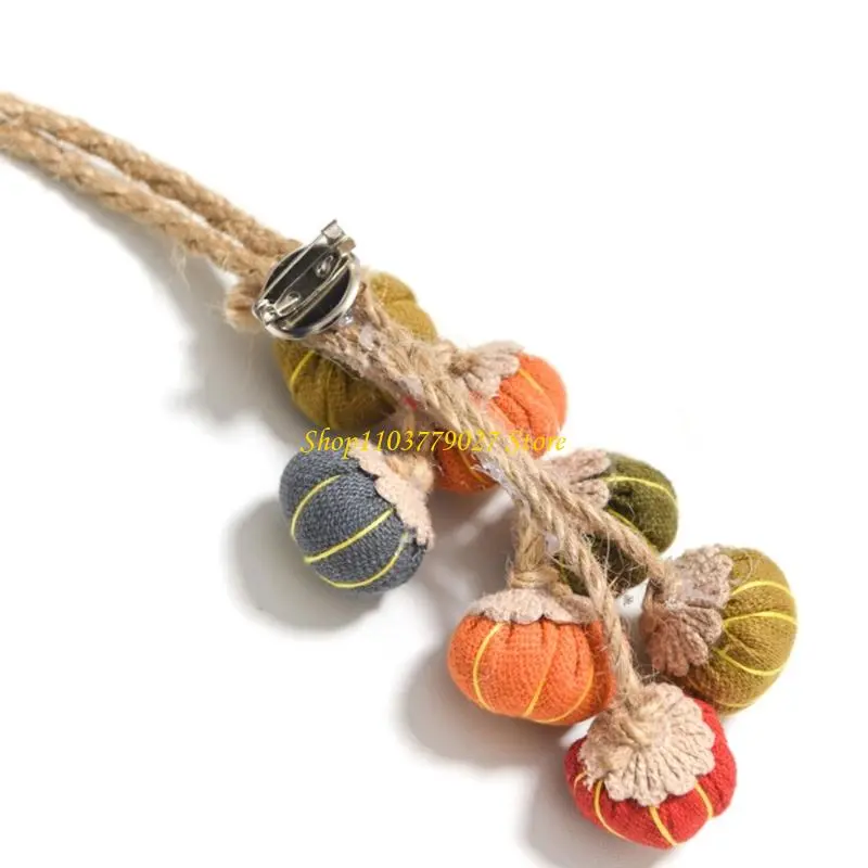 C4DF Pack of 2 Adjustable Not Drill Pumpkin Curtain Tiebacks for Home Decors