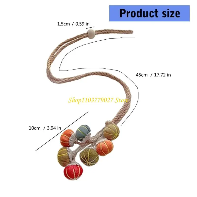 C4DF Pack of 2 Adjustable Not Drill Pumpkin Curtain Tiebacks for Home Decors