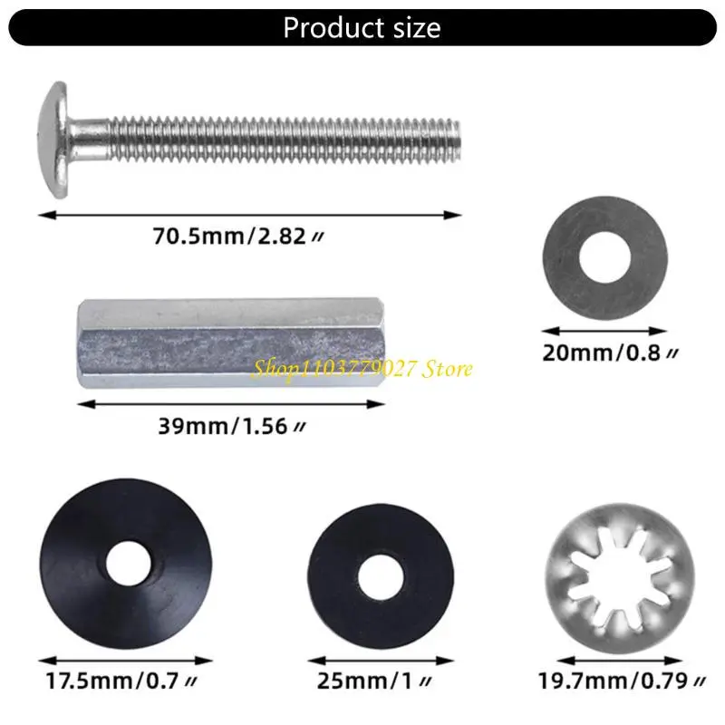 C4DF 2pcs Toilet Mounting Set Expansion Screws Ensure Stability Toilet Seats Replacement Screws Toilet Mounting Set for Home