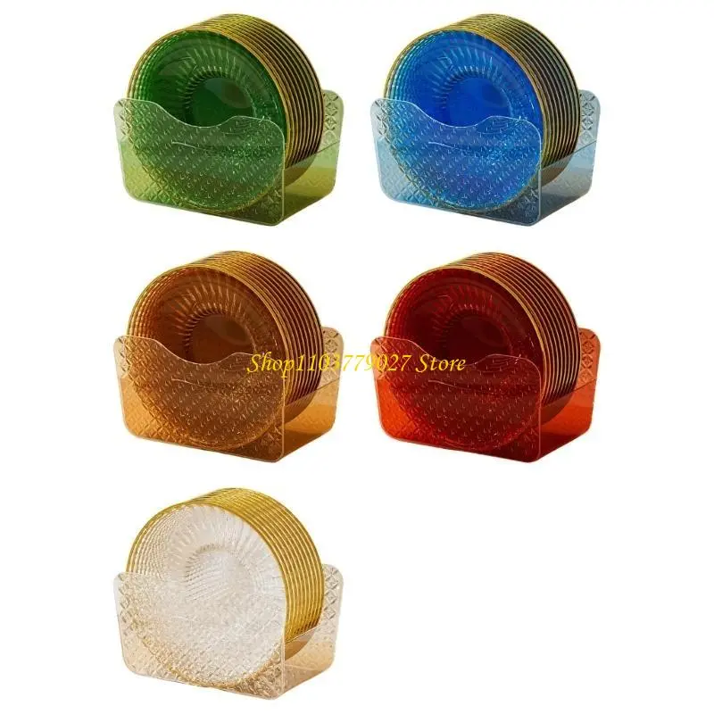 C4DF Plastic Spit Bone Dish Household Snacks Fruit Plate Dining Table Garbage Plate