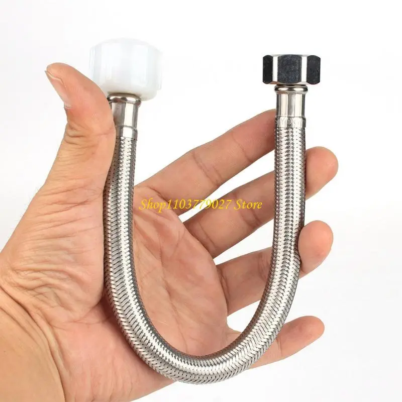 C4DF Stainless Steel Toilet Supply Line Flexible Toilet Connector 7/8inch to 3/8inch