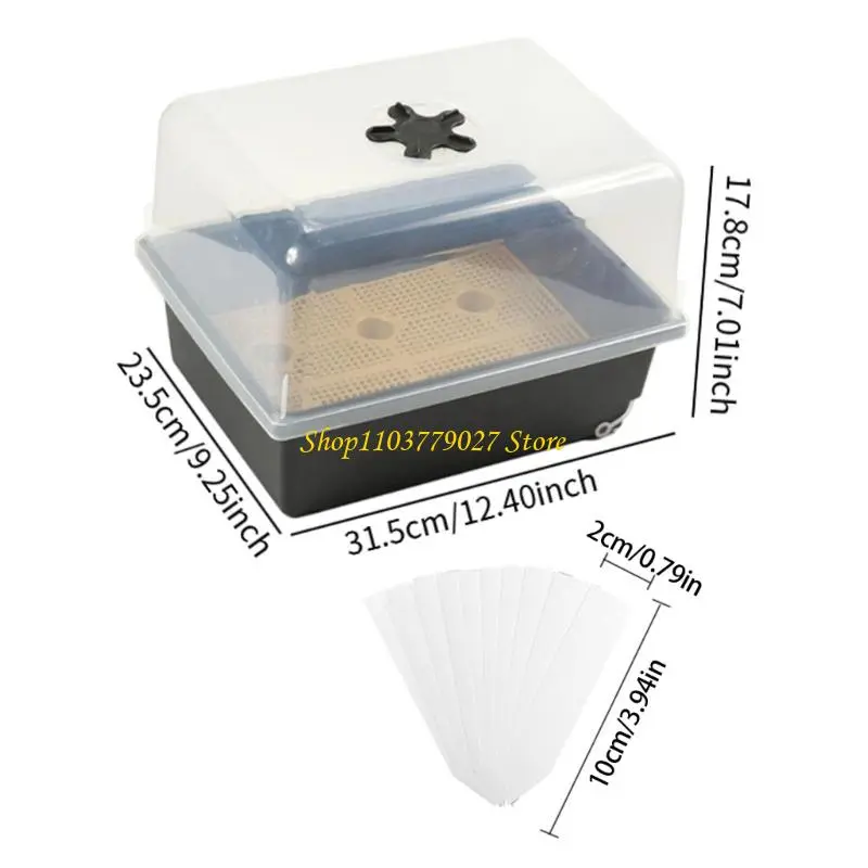 C4DF Large Capacity  Starter Tray with Vented Design for Indoor Gardening & Plant Germination Optimally Plant Development