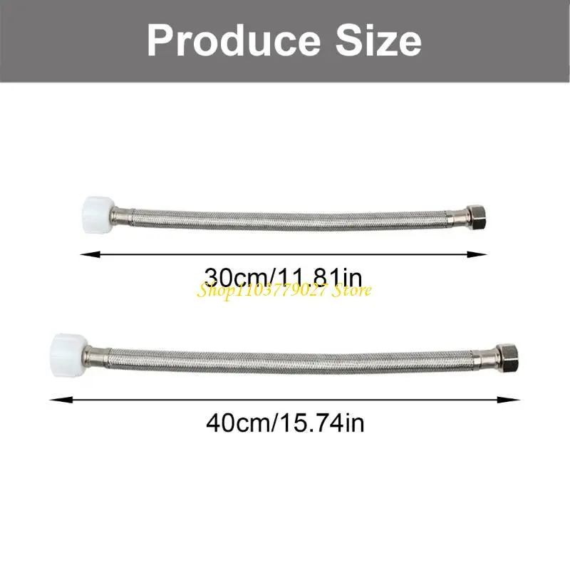 C4DF Stainless Steel Toilet Supply Line Flexible Toilet Connector 7/8inch to 3/8inch