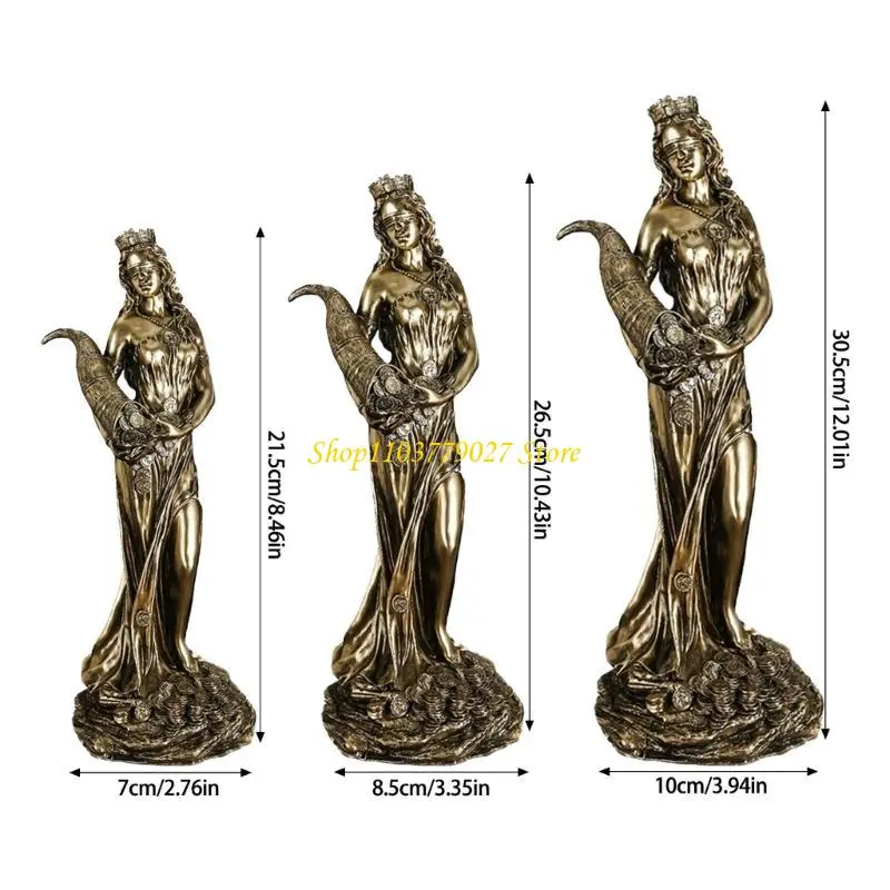 C4DF of Wealth Resins Figurine Statue for Home or Office Desk Shelf Decors