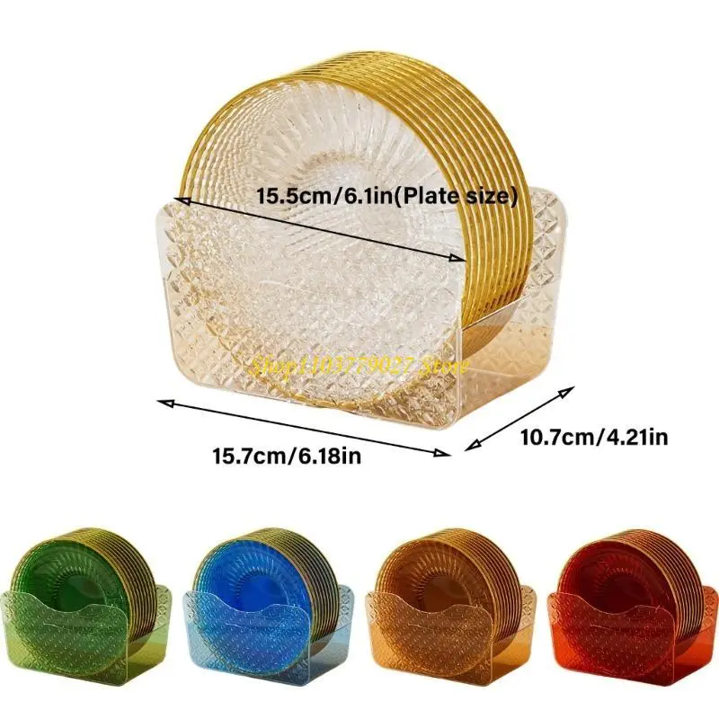 C4DF Plastic Spit Bone Dish Household Snacks Fruit Plate Dining Table Garbage Plate