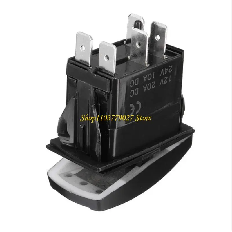 C4DF 2Pcs 20A 12V LED Light Rocker Switches 5 Pin 2 Position Rocker Toggle Switches