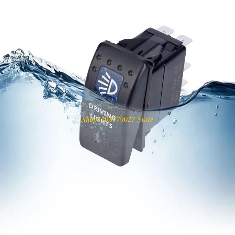 C4DF 2Pcs 20A 12V LED Light Rocker Switches 5 Pin 2 Position Rocker Toggle Switches