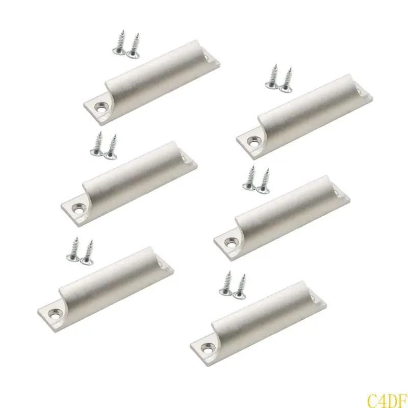 C4DF 6pcs Modern Cabinet Handle 3 Inch Metal Bar Pulls Corrosion Resistant Handles Simple for Kitchen & Bathroom Drawers