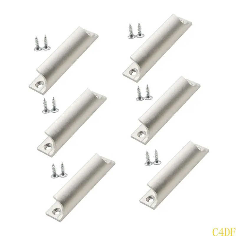 C4DF 6pcs Modern Cabinet Handle 3 Inch Metal Bar Pulls Corrosion Resistant Handles Simple for Kitchen & Bathroom Drawers