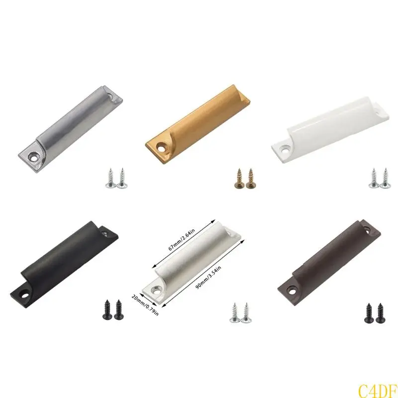 C4DF 6pcs Modern Cabinet Handle 3 Inch Metal Bar Pulls Corrosion Resistant Handles Simple for Kitchen & Bathroom Drawers