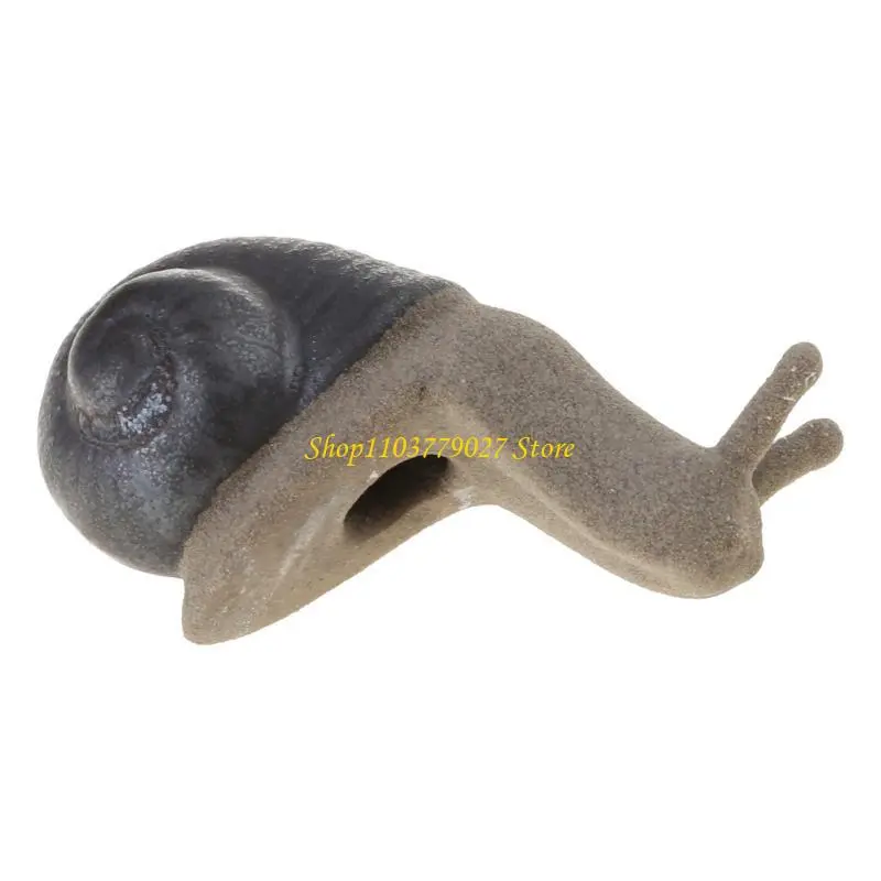 C4DF Coarse Pottery Snail Miniature Figurine Ceramics Crafts Home Desktop Ornament Fairys Garden Bonsais Plant Decoration