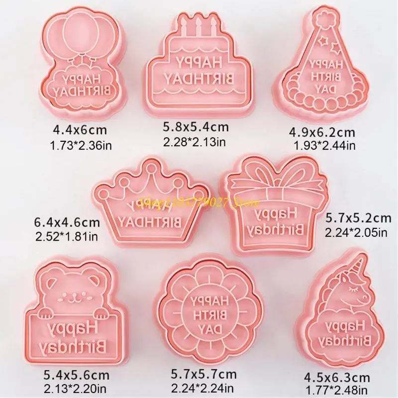 C4DF 8pcs Delicate Fondant Cookie Cutters Fondant Cookie Molds Perfect For Home Bakers And Professional Pastry Cooks