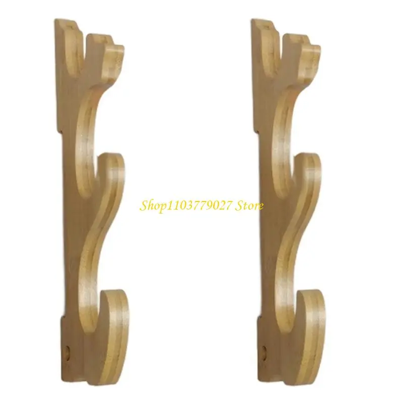 C4DF Elegant Swords Display Rack Hanger Wall Mounted Padded Hook Flute Stand