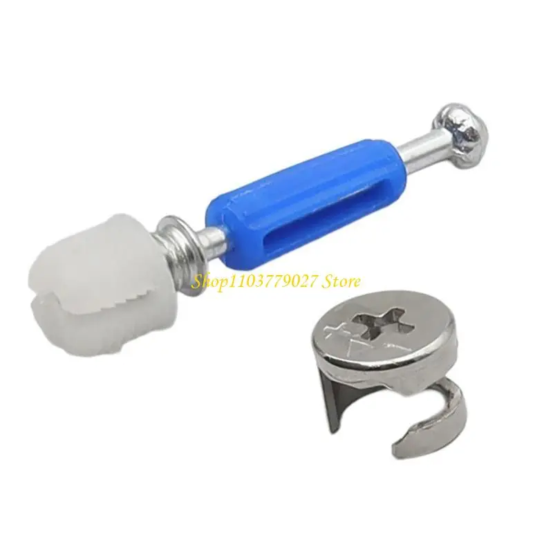 C4DF 100Pcs Furniture Connecting Hardware Set Cams Screw Eccentric Wheel Nut Cams Lock Nut for Wardrobe Splicing Cabinet