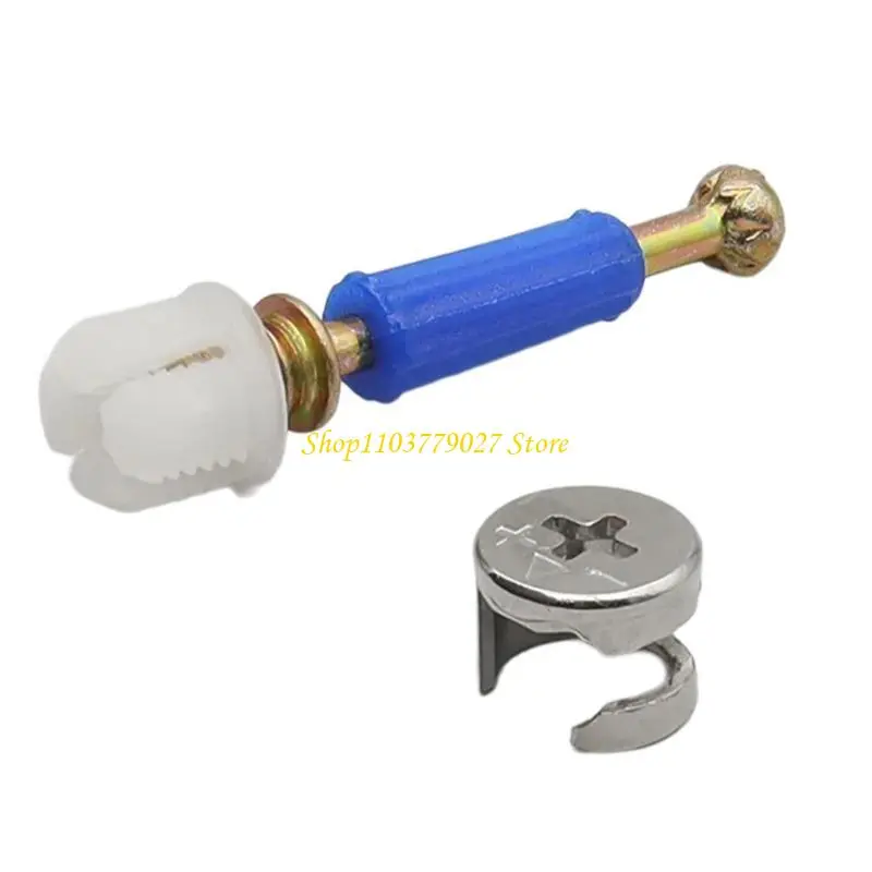 C4DF 100Pcs Furniture Connecting Hardware Set Cams Screw Eccentric Wheel Nut Cams Lock Nut for Wardrobe Splicing Cabinet