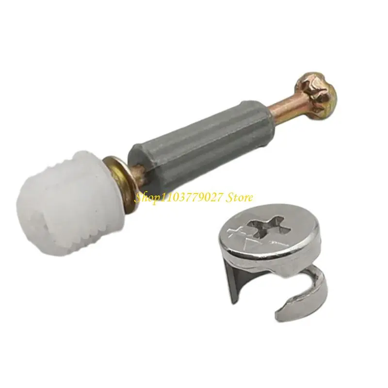 C4DF 100Pcs Furniture Connecting Hardware Set Cams Screw Eccentric Wheel Nut Cams Lock Nut for Wardrobe Splicing Cabinet