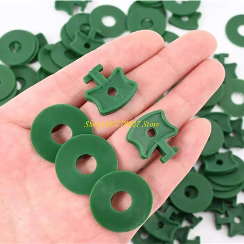 C4DF Rustproof Twist Fasteners & Sealing Washers Plastic Plant Support Clips Suitable For Greenhouse Bubble Net Stabilization