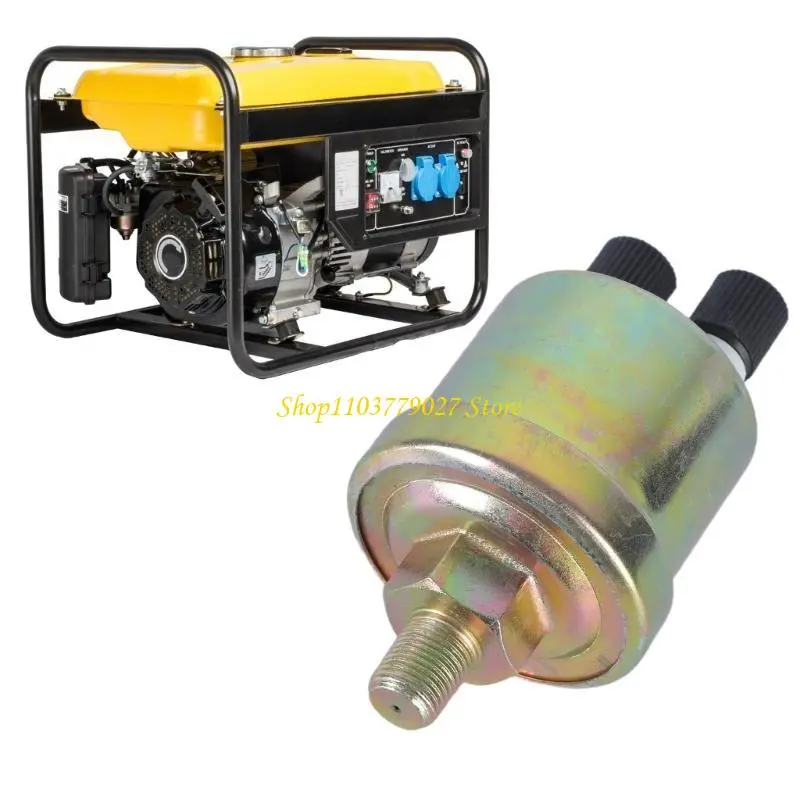 C4DF Fuels Generator Oil Pressure Sensoring 0 to 10 Bar Metal Oil Pressure Monitors for Accurate Monitoring & Easy Installation