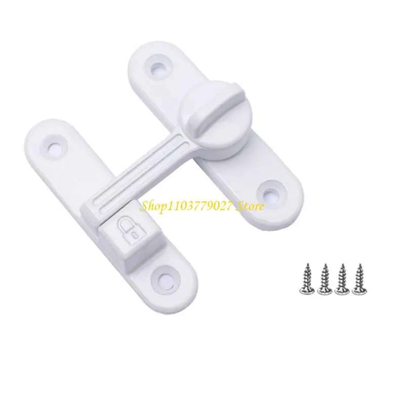 C4DF 90/180 Degree Barn Door Lock Zinc Alloy Safety Door Lock Hardware Enduring