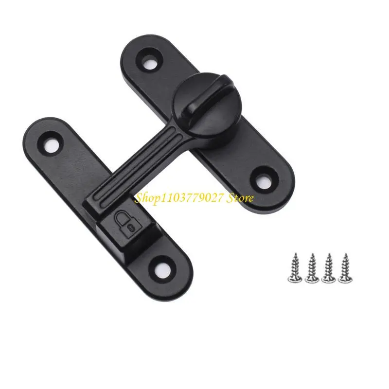 C4DF 90/180 Degree Barn Door Lock Zinc Alloy Safety Door Lock Hardware Enduring