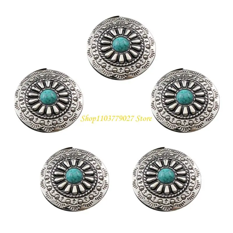 C4DF 5 Pcs 25mm Leather Decorative Buttons Wedding Buttons for Craft Decoration