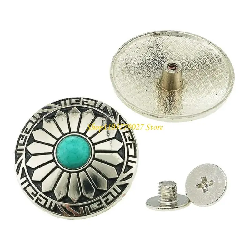 C4DF 5 Pcs 25mm Leather Decorative Buttons Wedding Buttons for Craft Decoration