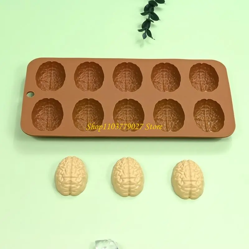 C4DF 2Pcs Brains Silicone Molds Mousses Cake Molds Baking Tool Easy to Cleans