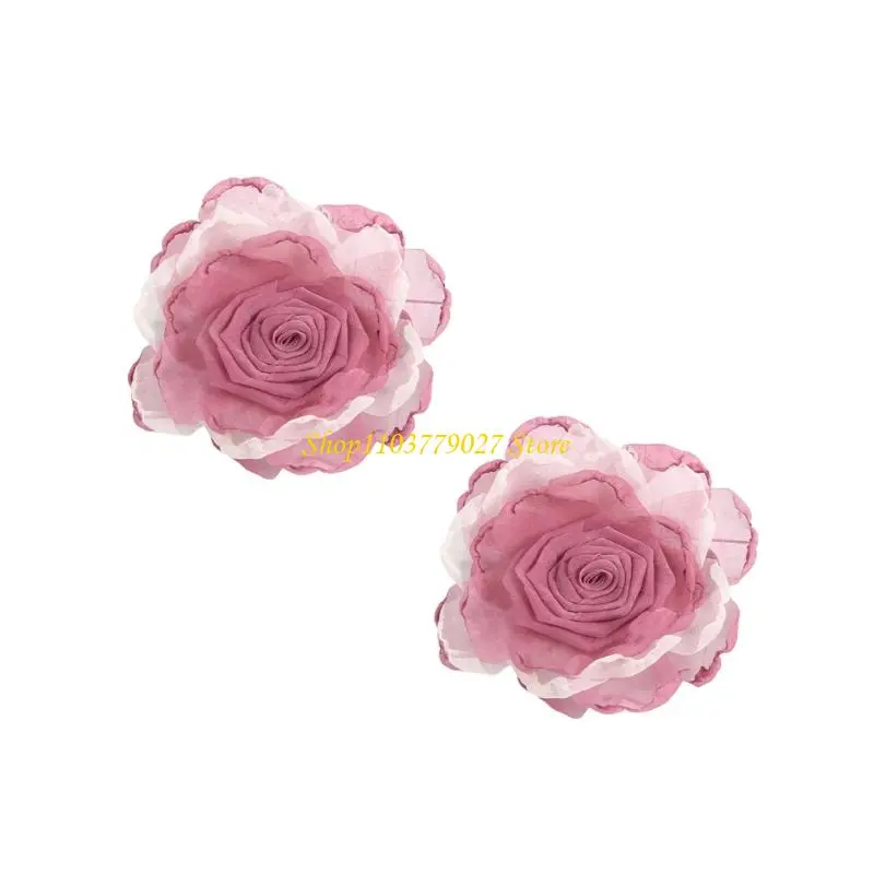 C4DF Spring Curtain Clips For Home Decors Artificial Flower Drapery Metal Buckles