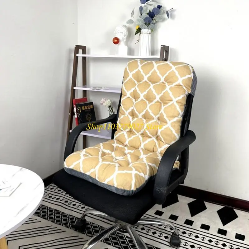 C4DF Supportive High Back Chair Cushions for Indoor and Outdoor Relaxation, Secure Attachments with Tie