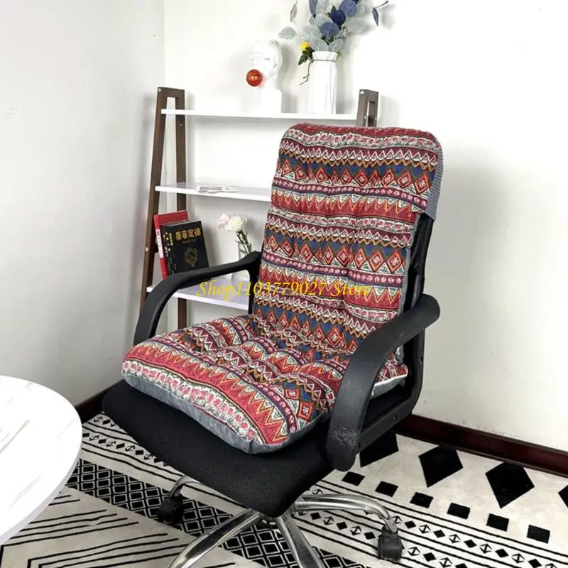 C4DF Supportive High Back Chair Cushions for Indoor and Outdoor Relaxation, Secure Attachments with Tie
