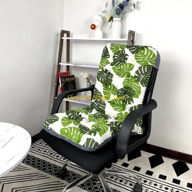 C4DF Supportive High Back Chair Cushions for Indoor and Outdoor Relaxation, Secure Attachments with Tie