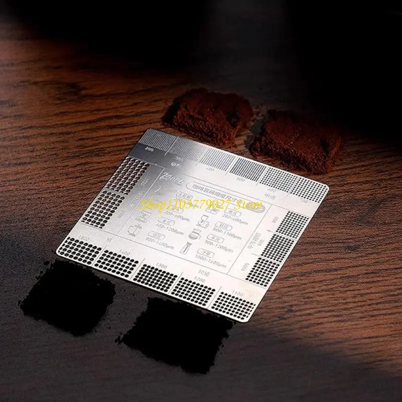 C4DF Coffee Grind Reference Card Grind Size Chart Stainless Steel For Perfectly Brews