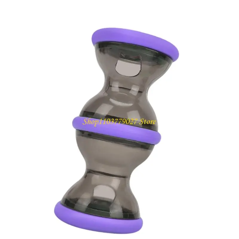 C4DF Slow Feeder Dog Toy Interactive Dumbbell Leaking Chew Puzzle For Mental Stimulation