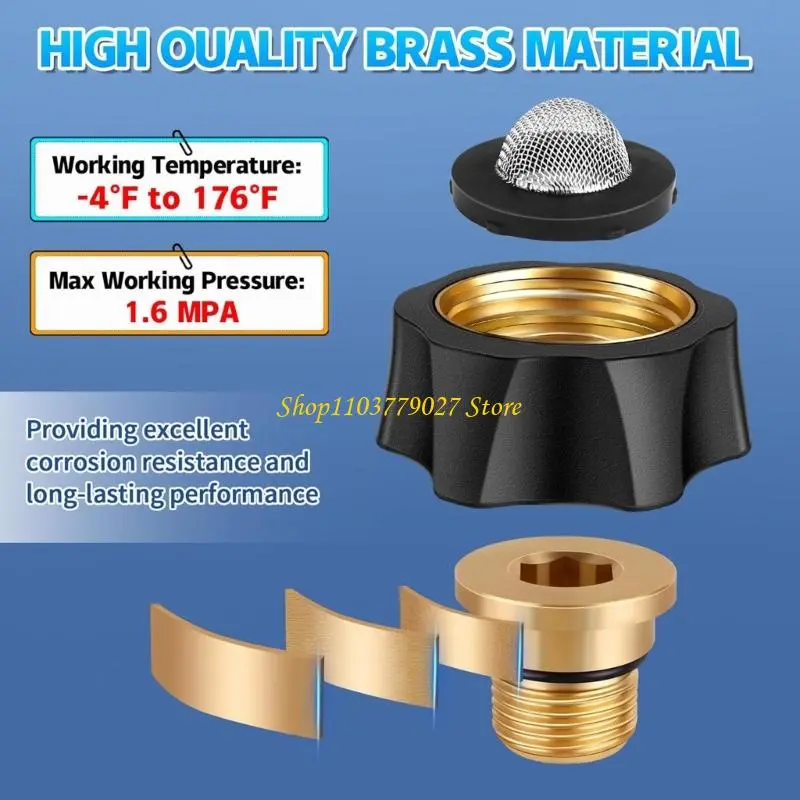 C4DF 2PCS Brass Water Inlet Fittings For Pressure Washer Pumps Garden Hose Connection