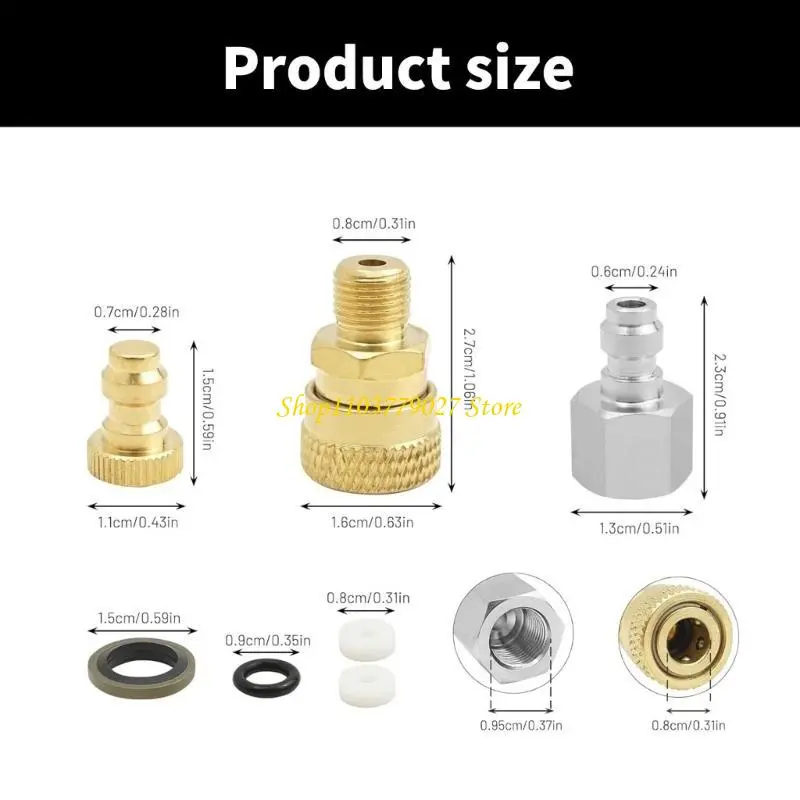 C4DF Practical 1/8 Inch BSP Connectors Accessory for Secure Leak Proof Daily Use