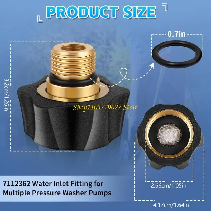 C4DF 2PCS Brass Water Inlet Fittings For Pressure Washer Pumps Garden Hose Connection