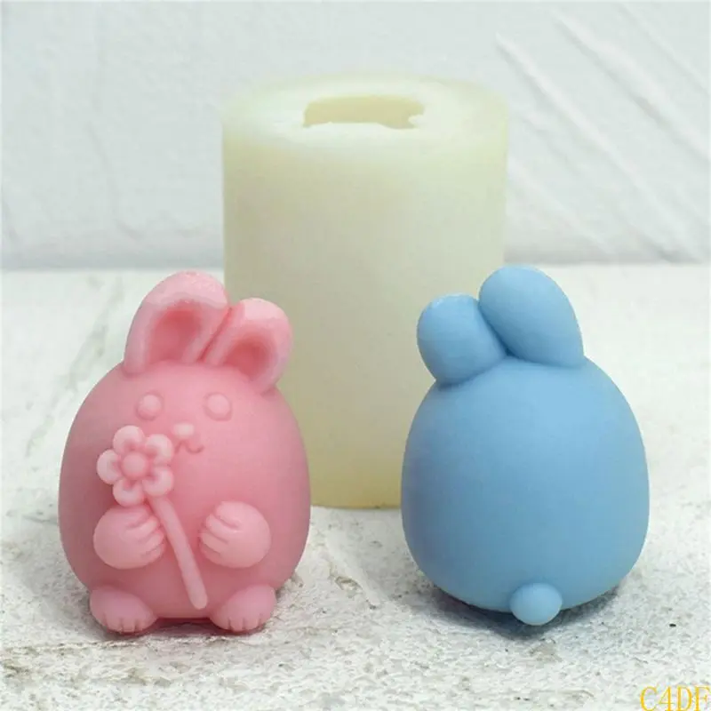 C4DF Easter Rabbit Mold for Candle Soap Craft