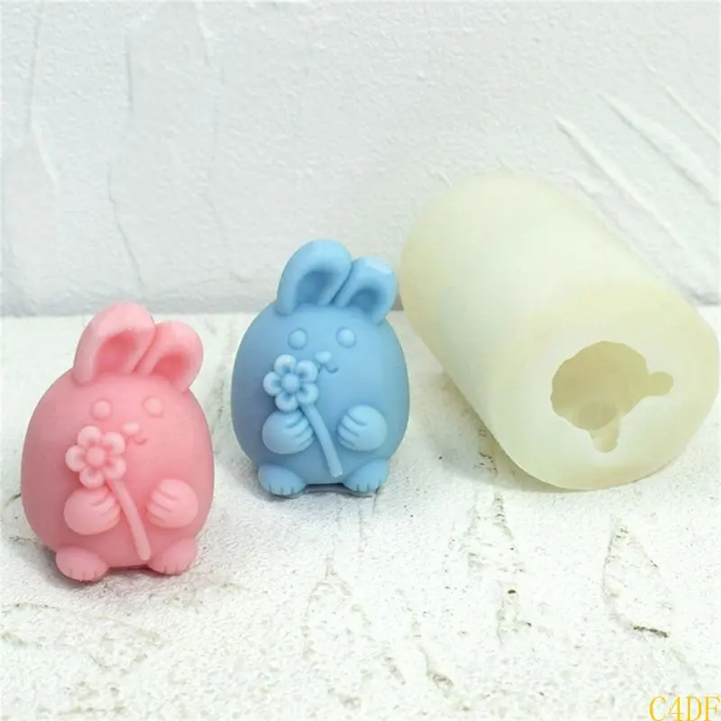 C4DF Easter Rabbit Mold for Candle Soap Craft