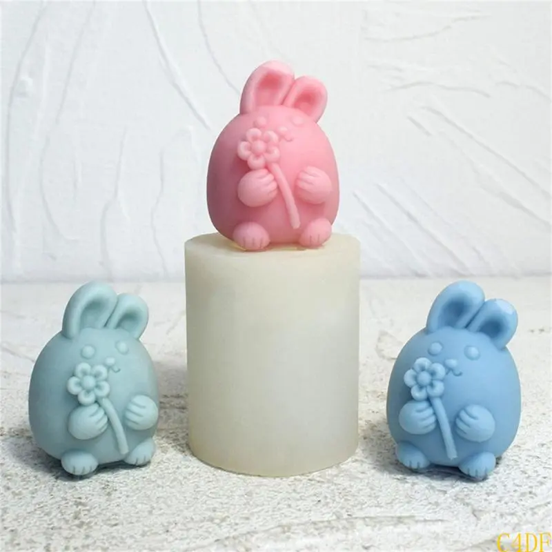 C4DF Easter Rabbit Mold for Candle Soap Craft