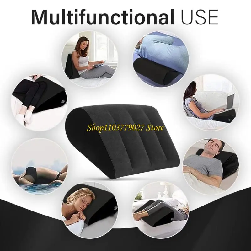 C4DF Ergonomic Air Pillow For Pains Relief Bed Rest Support Lightweight Foldable Cushions Quick Inflation Design
