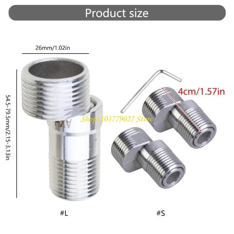 C4DF 2Pcs Adjustable Angled Bents Base Extended Angled Showerhead Corner Joint