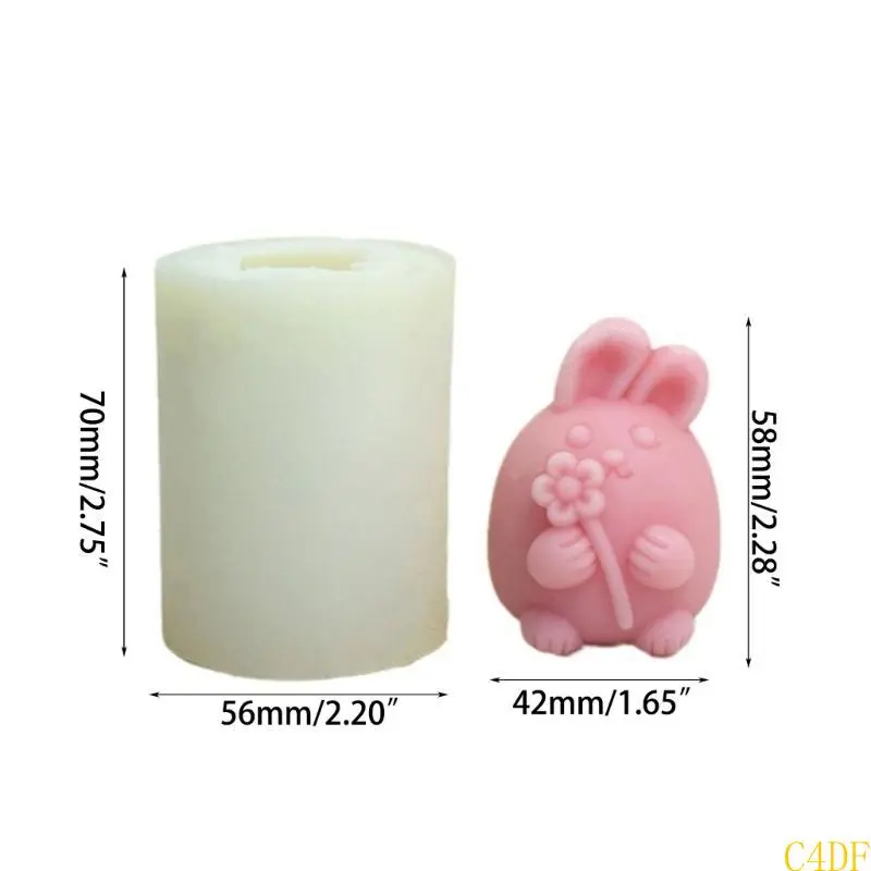 C4DF Easter Rabbit Mold for Candle Soap Craft