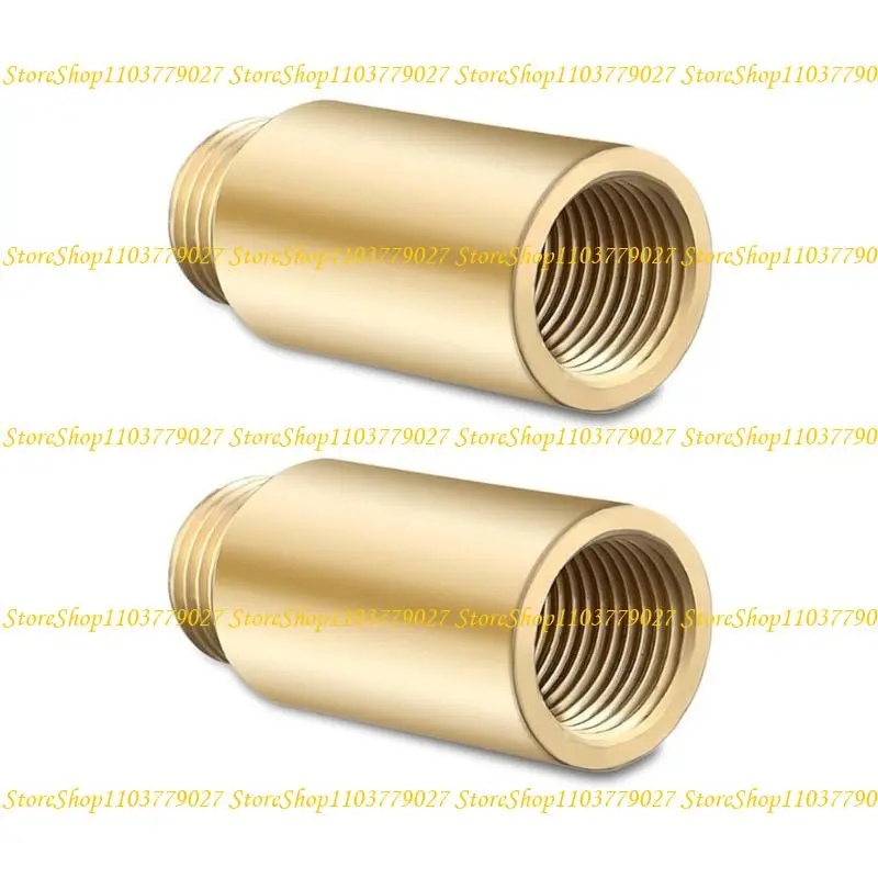 C4DF Brass Tap Extension Inch 40mm Brass Fitting Extension Upgrades for Stable Connection In Heating & Cooling Systems