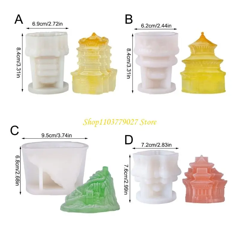 C4DF Landmark Building Ice Cream Mold Ice Maker for Cocktails,Whiskeys, Frozens Treat