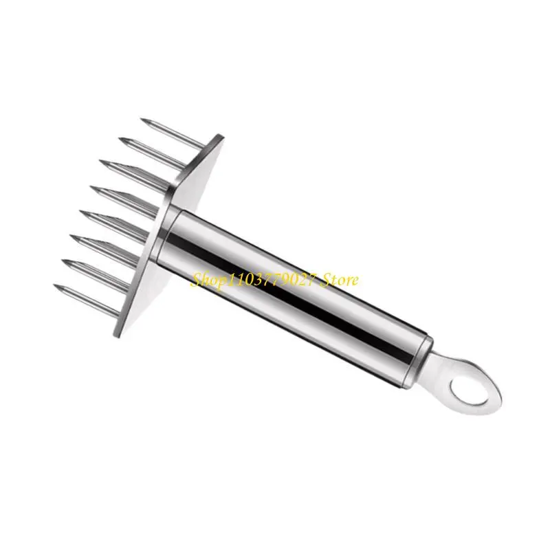 C4DF Ergonomic Handle 304Stainless Steel Skewer Needle Loose Tenderizers for Professional and Home Cooking People
