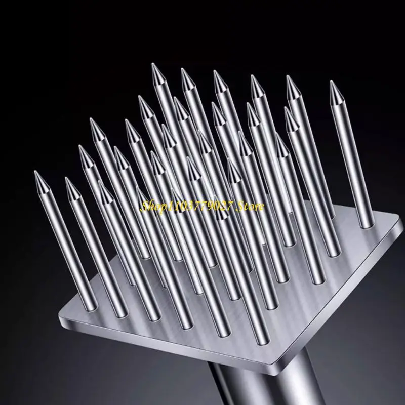 C4DF Ergonomic Handle 304Stainless Steel Skewer Needle Loose Tenderizers for Professional and Home Cooking People